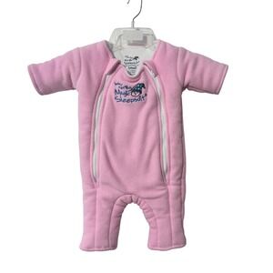 Baby Merlin's Magic Sleepsuit Pink Fleece Swaddle Transition Small 3-6 Months